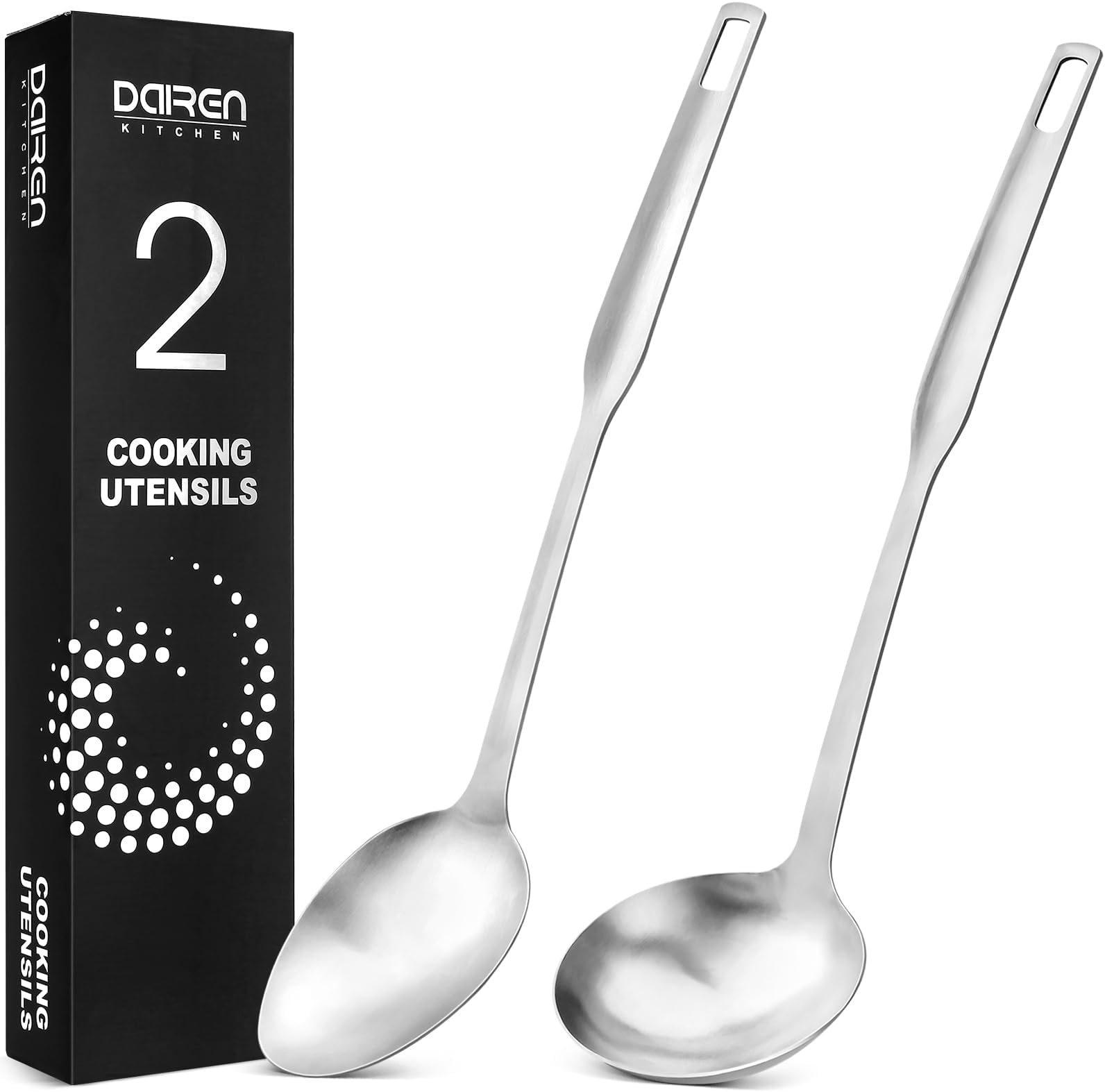 IMEEA Cooking Spoon Stainless Steel Large Serving Spoon