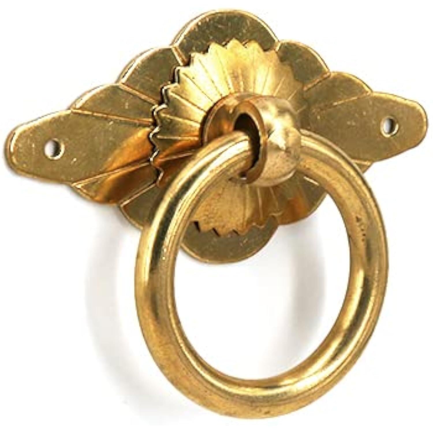 Zhaoqin B Ring Dia 35Mm Door Knocker Door Knockers 1X Brass Ring Drawer Knob Dresser Pulls For Furniture Decoration Closet Cabinet Cupboard Closet Door Knobs(B Ring Dia 35Mm)