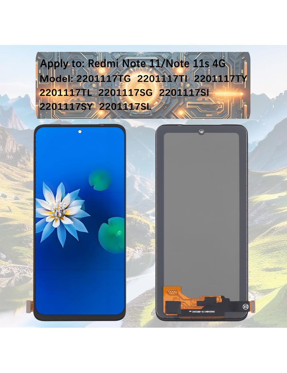 H&LYCYJ Schermo Display per Xiaomi Redmi Note 11/Note 11s 4G TFT 2201117TG 2201117TI 2201117SY 2201117SL LCD Schermo di Ricambio Assembly con kit