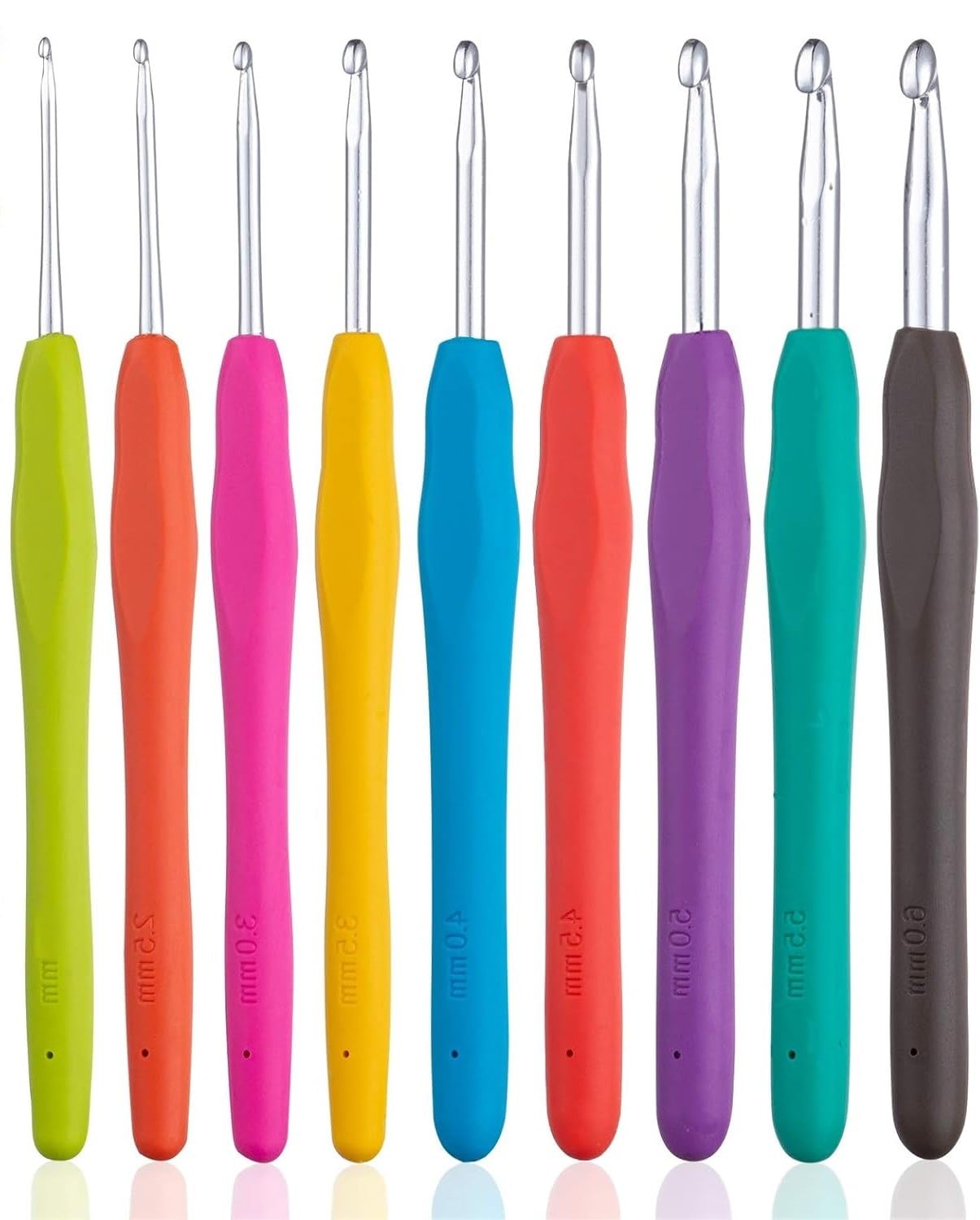 Amazon Brand - Umi 8-Piece Crochet Hook Set | Ergonomic Soft Grip Handles for Comfortable Crocheting | Smooth, Durable Hooks in Multiple Sizes for Yarn, Knitting, and DIY Crafts-picture-32