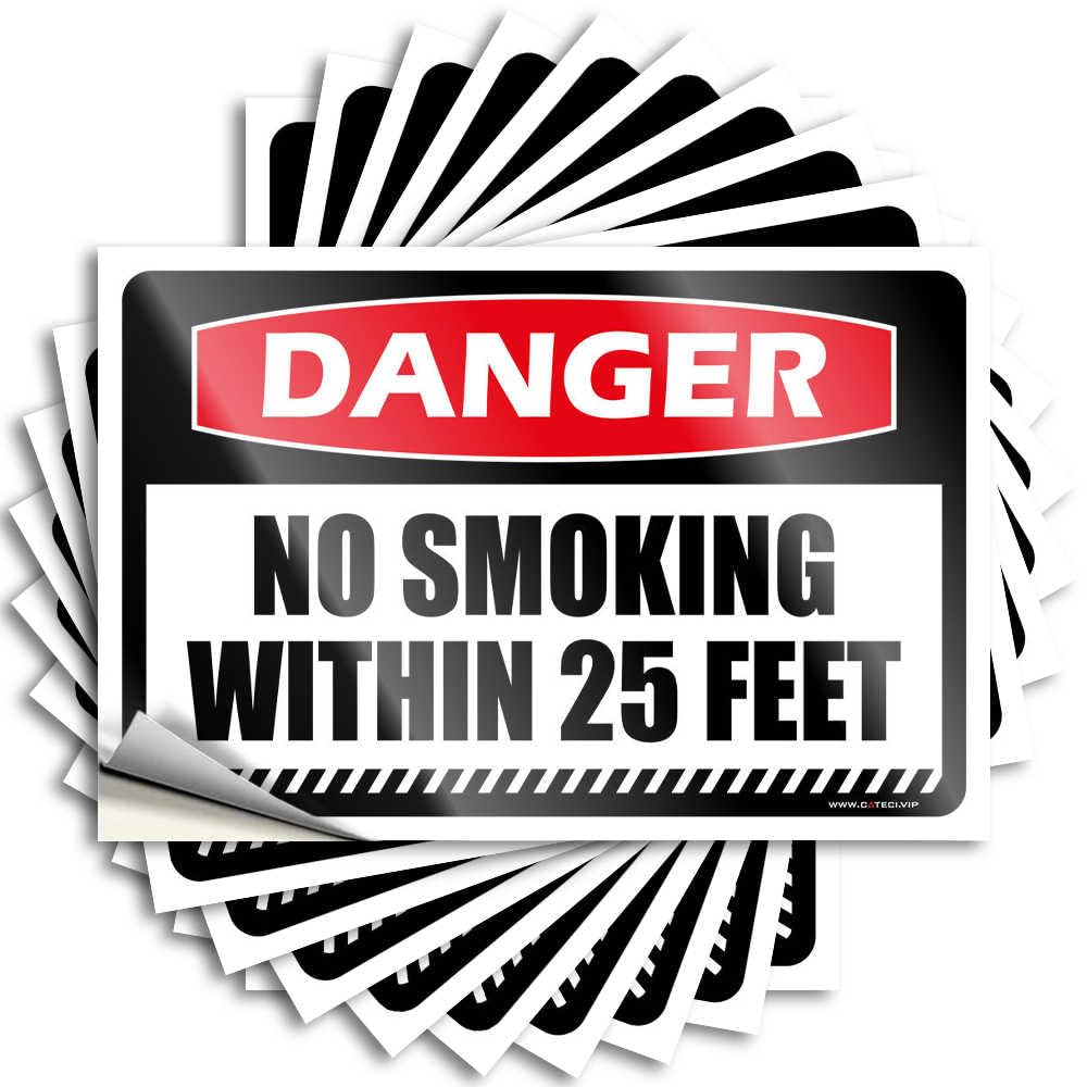 Decals Bumper Coastal Danger No Smoking Within 25 Feet for Dart - Backyard Decor Easy Peel Removable(12X18CM)