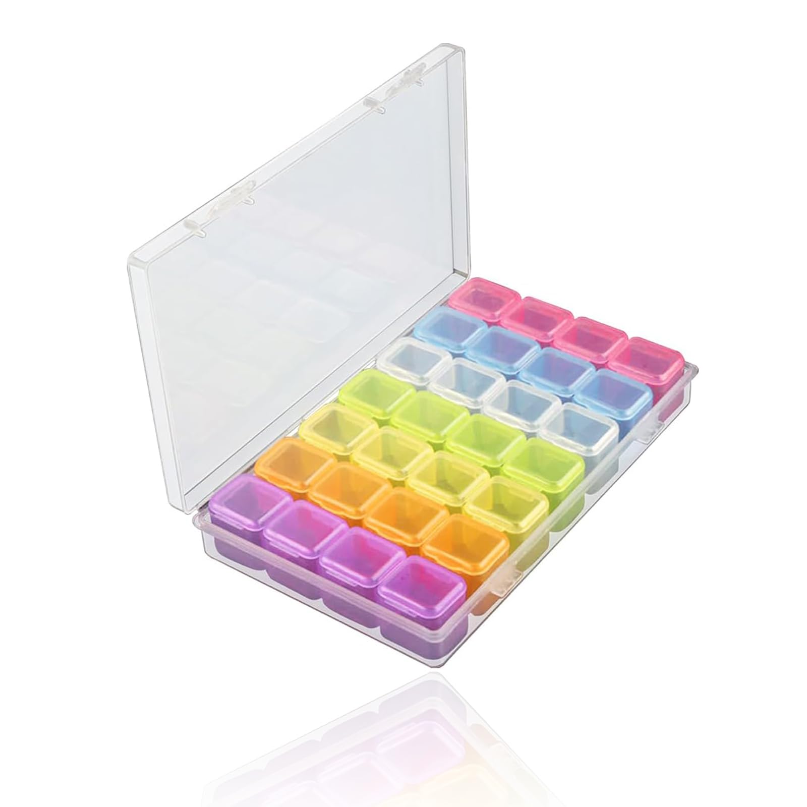 Boite De Rangement Diamond Painting Boîte Rangement 28 Compartiments Transparente - Organisation Diamond Painting Et Bijoux Accessoire Diamond Painting