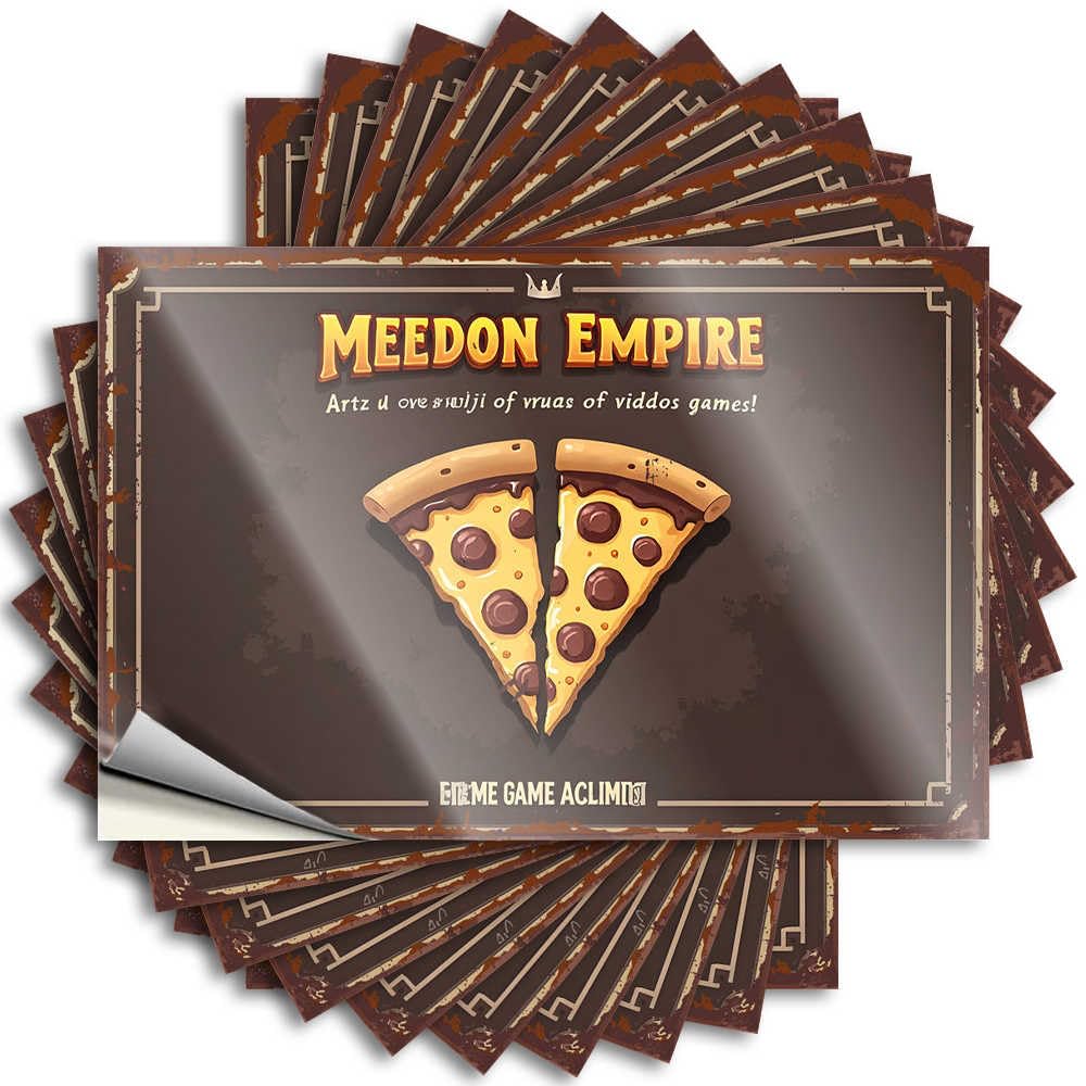 Meedon Empire: A Slice of Fun in Every Game! Fun Emo - Lettering Sticker Wall Removable Vinyl Decal(6X9CM)