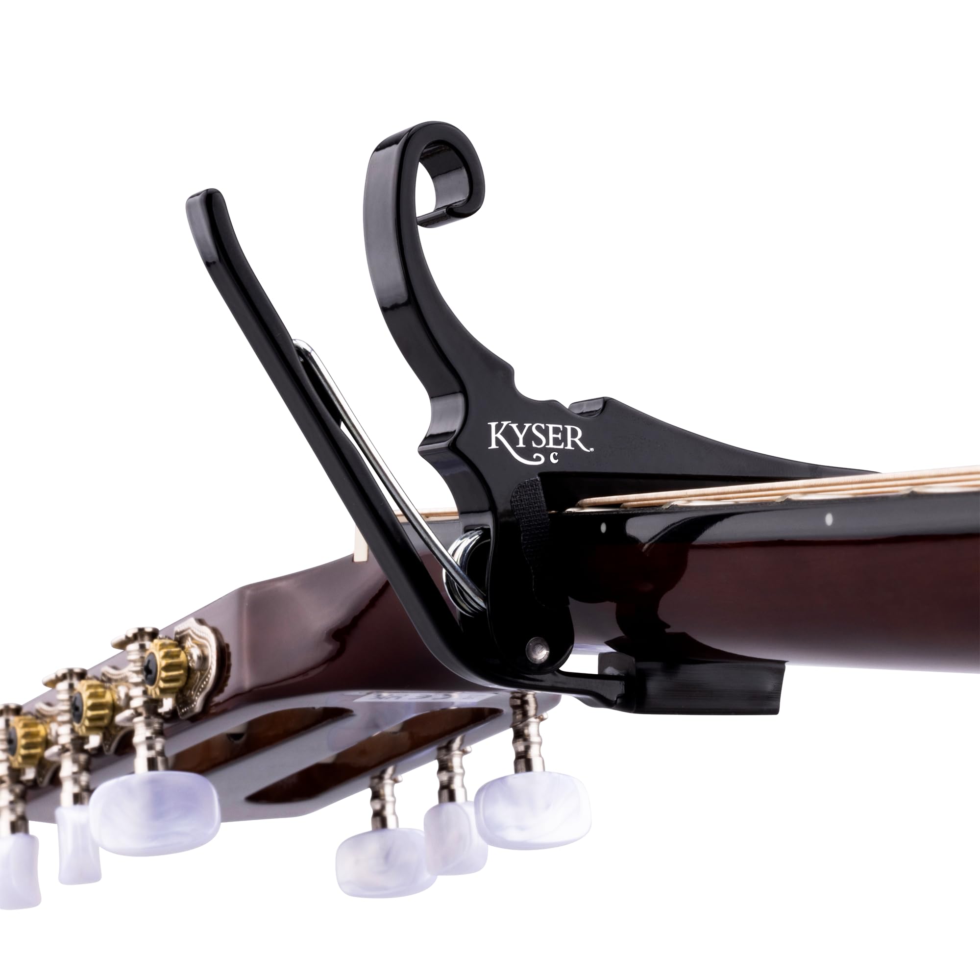 Kyser Schnellwechsel-Kapodaster für konzertgitarren/flamenco-gitarren, Schwarz, KGCB