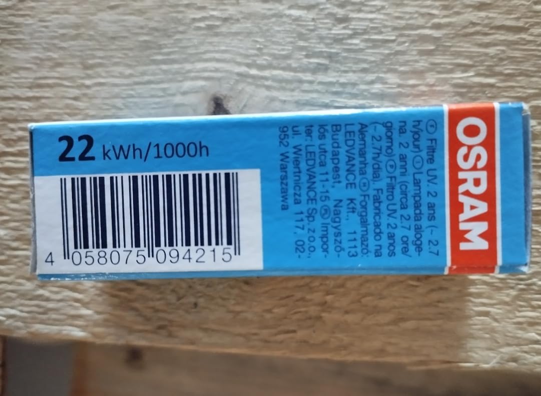 Osram Halostar Starlite 64425 S 20 W 12 V G4 Ciepła Biała 2800 Kelvin Lampa Halogenowa 300 Lumenów, Opakowanie 5 sztuk