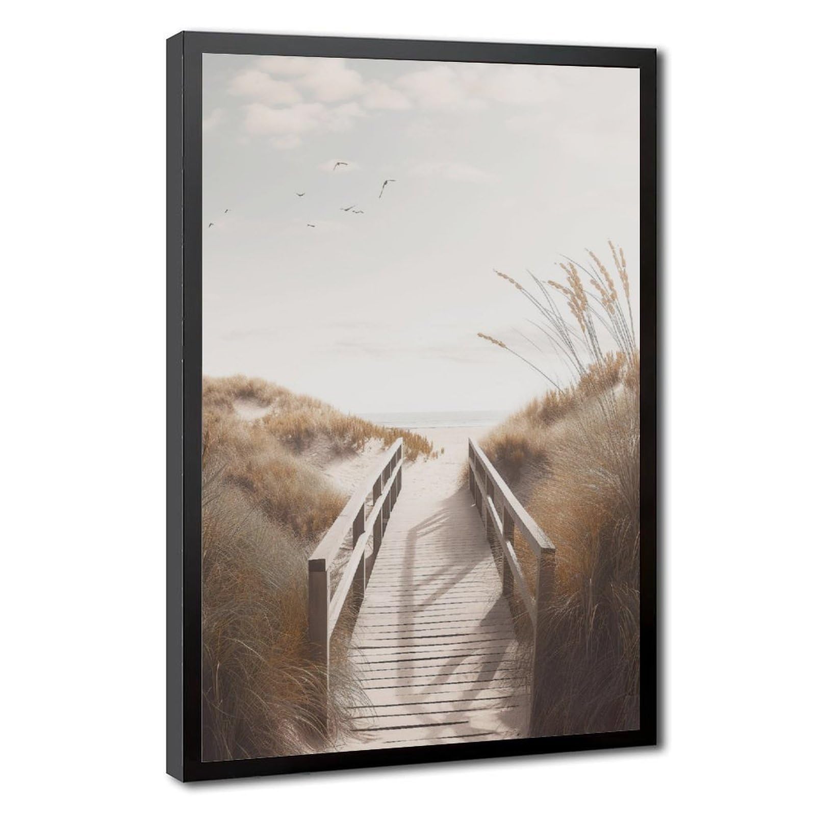 Bareronor Beach Bridge Canvas Poster Bedroom Decor Landscape Office Room Decor Gift 24" L X 36" W