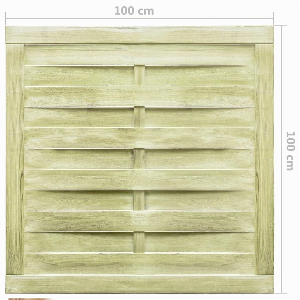 vidaXL Puerta de Jardín de Madera de Pino Impregnada Verde 100x100 cm