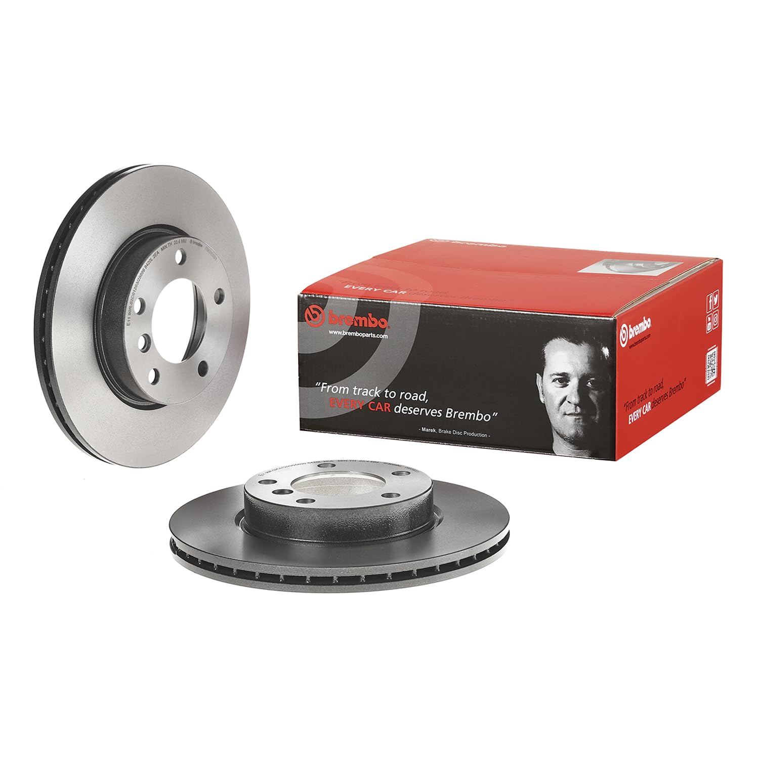 Brembo 09.5390.31 - Disque du Frein Avant avec revêtement anti-corrosion UV - Jeu de 2 disques
