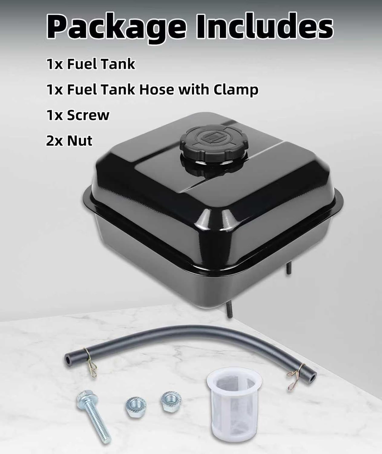 Upgrade Gas Fuel Tank Compatible with Briggs & Stratton CR950 CR750 208cc 163cc 6.5HP 5HP OHV Horizontal Engine Pressure Water Pump Chipper Shredder Log Splitter