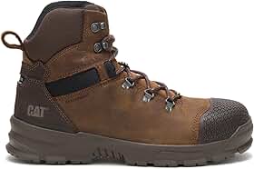 Caterpillar Bota masculina Accomplice Steel Toe impermeável, Marrom real, 8