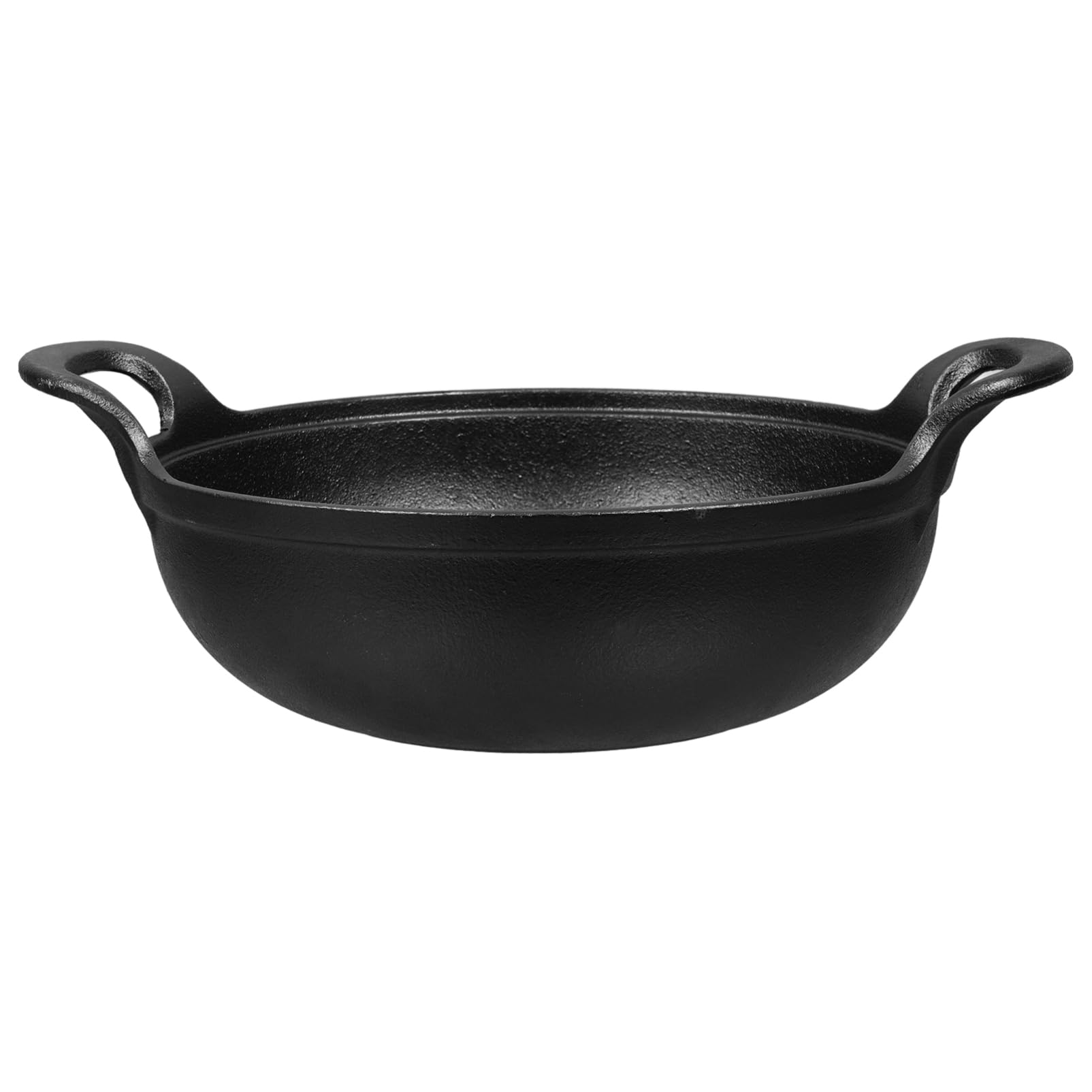 Luxshiny Cast Iron Saucepan No Coating Non-stick Cooking Pot Ergonomic Handles for Soup Stew and Seafood Cast Iron Cookware for Home Kitchen Use