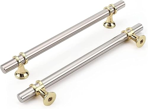 Haliwu Paquete de 20 tiradores de gabinete de níquel cepillado, manijas de gabinete de níquel cepillado, manijas de gabinete de barril, tiradores de