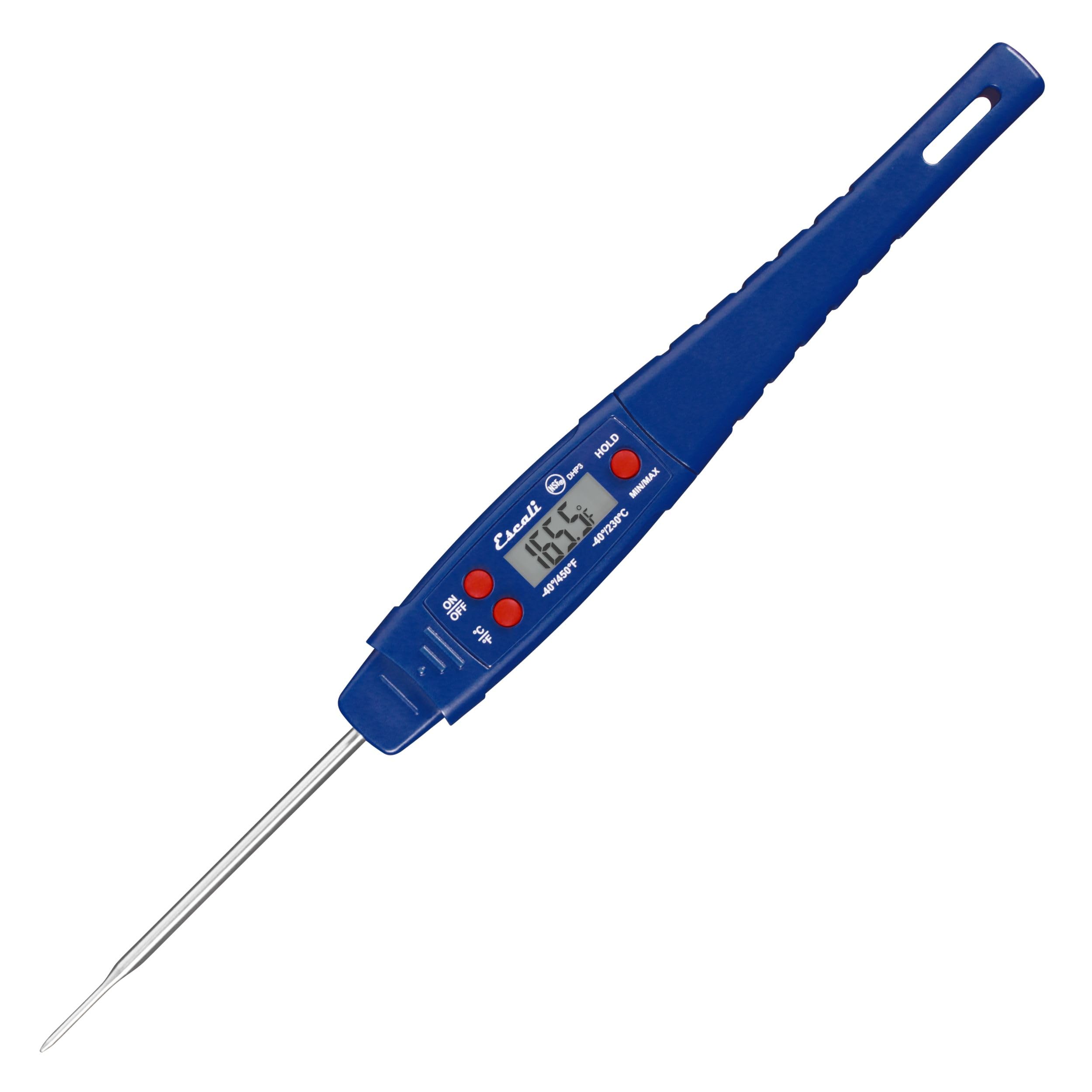 Escali DHP3 Termómetro Digital de Cocina Gourmet, Termómetro de Cocina y Barbacoa, Certificación NSF, Impermeable, Sonda de Temperatura de -40° a -232° C, Azul Marino, 19,7 x 2,5 x 1,3 cm