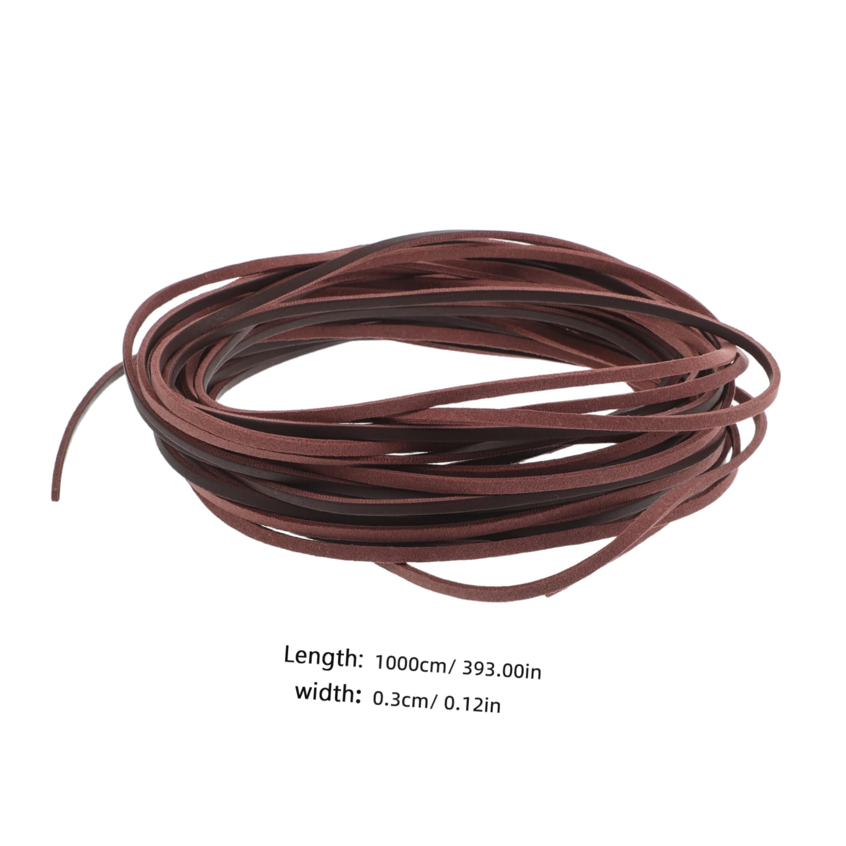 KALLORY Flat Leather Rope 10 Yards 3mm Fake Leather Cord for Shoelace Jewelry Making DIY Projects Braiding Handmade Bracelets
