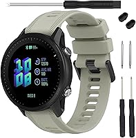 Vista 9 de TopPerfekt Correa para reloj Garmin Forerunner 955 – Correa de repuesto de silicona suave para reloj inteligente 955 compatible con mujeres y hombres
