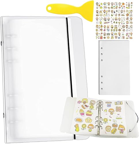 Álbum de colección de calcomanías 100 hojas de calcomanías reutilizables en blanco para coleccionar calcomanías etiquetas accesorios de colección de