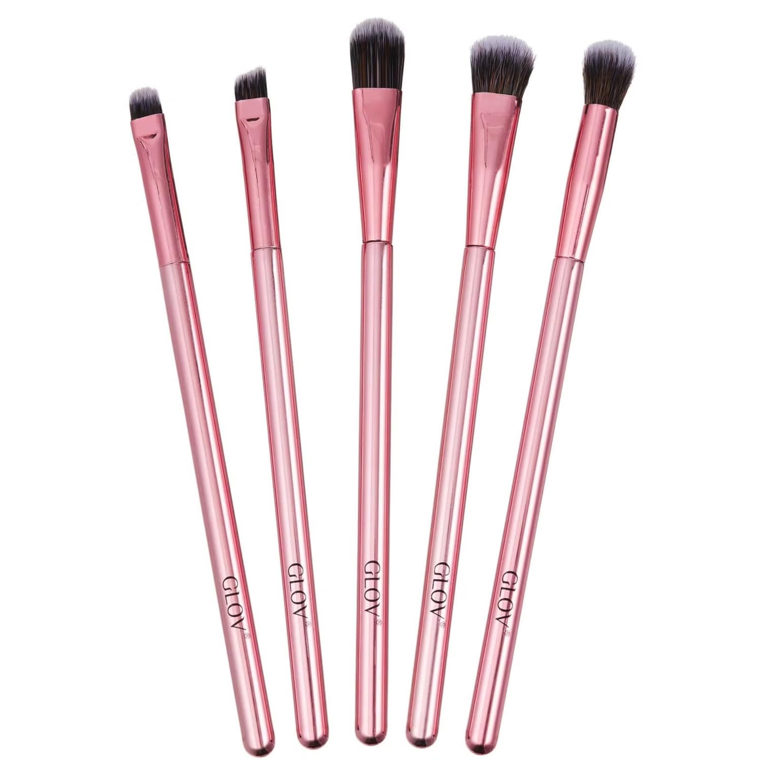 Set de Brochas para Ojos incluye 5 pinceles biselados para sombra y delineador También incluye un pincel para eyeliner y una brocha delineadora ideales para un acabado impecable