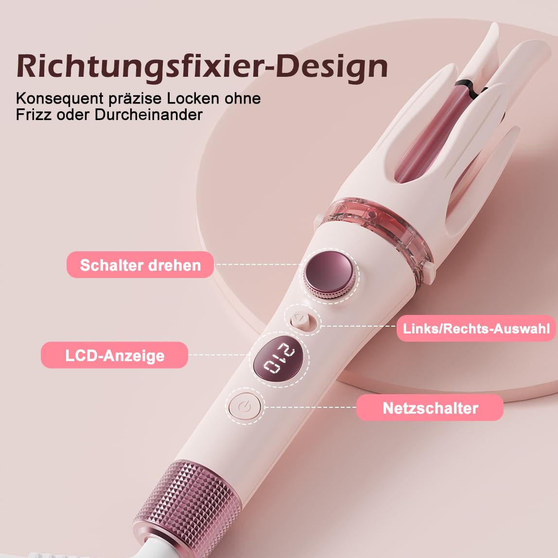 LtYioe Fer à boucler automatique 3 en 1 (28 bigoudis et brosse lissante de 32 mm) Rotation 2 voies et fente bidirectionnelle (anti-pincement), écran LCD, revêtement céramique, protection anti-brûlure