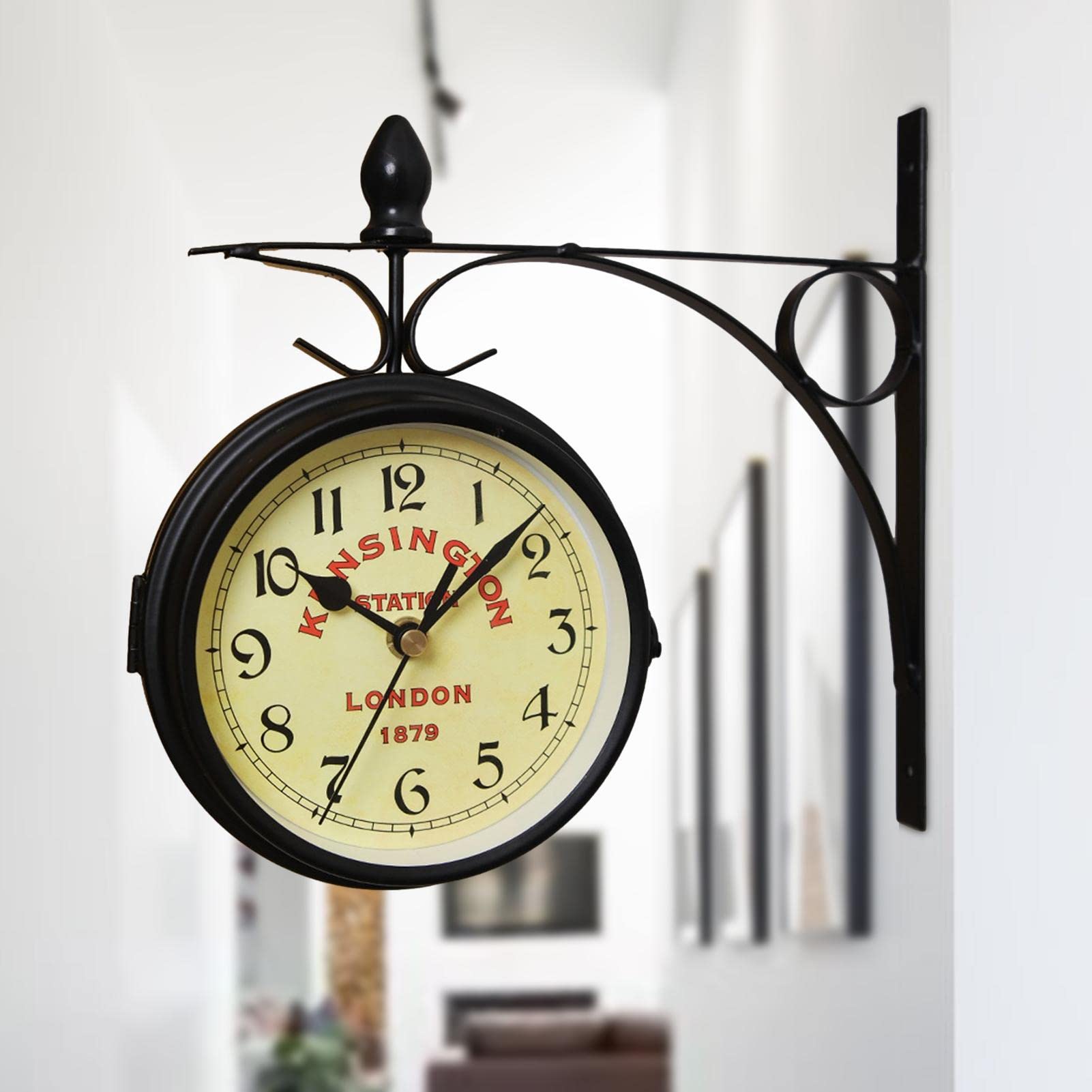 Orologio Da Esterno A Doppia Faccia - Stile Europeo, Facile Lettura Per Giardino O Casa - Foto 12