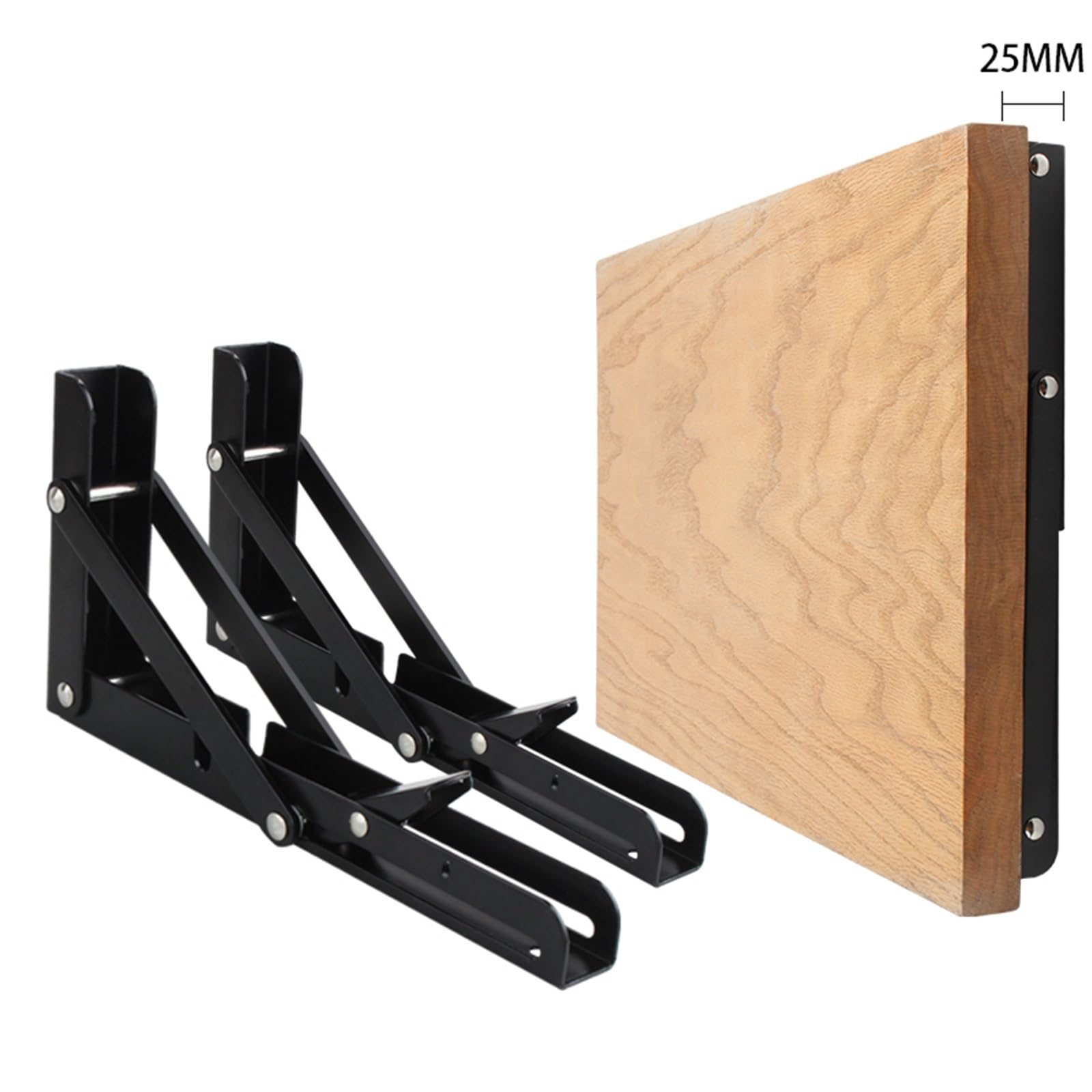2 uds 6-20 pulgadas ajustable montado en la pared triángulo soporte de ángulo plegado banco mesa estante muebles pesado Hardware Para Montaje(20 Inch)