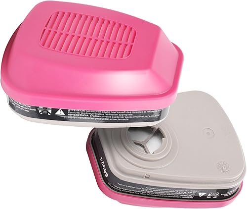 60921 Cartuchos respiradores, filtros de partículas que ayudan a proteger contra vapores orgánicos, amoníaco, gases ácidos, compatibles con piezas