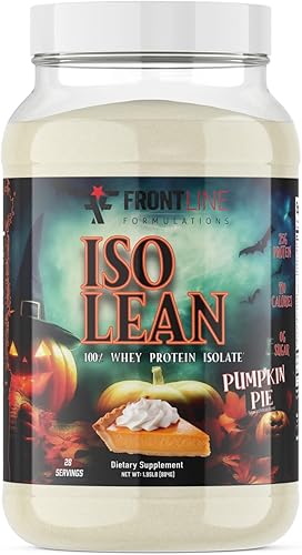 FRONTLINE FORMULATIONS Isolean, 100% aislado de proteína de suero de leche, absorción rápida, magro iso, bajo en azúcar, maximiza la recuperación,