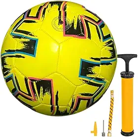 Conjunto Bola de Futebol Campo Tamanho 5 e Bomba de Ar Manual