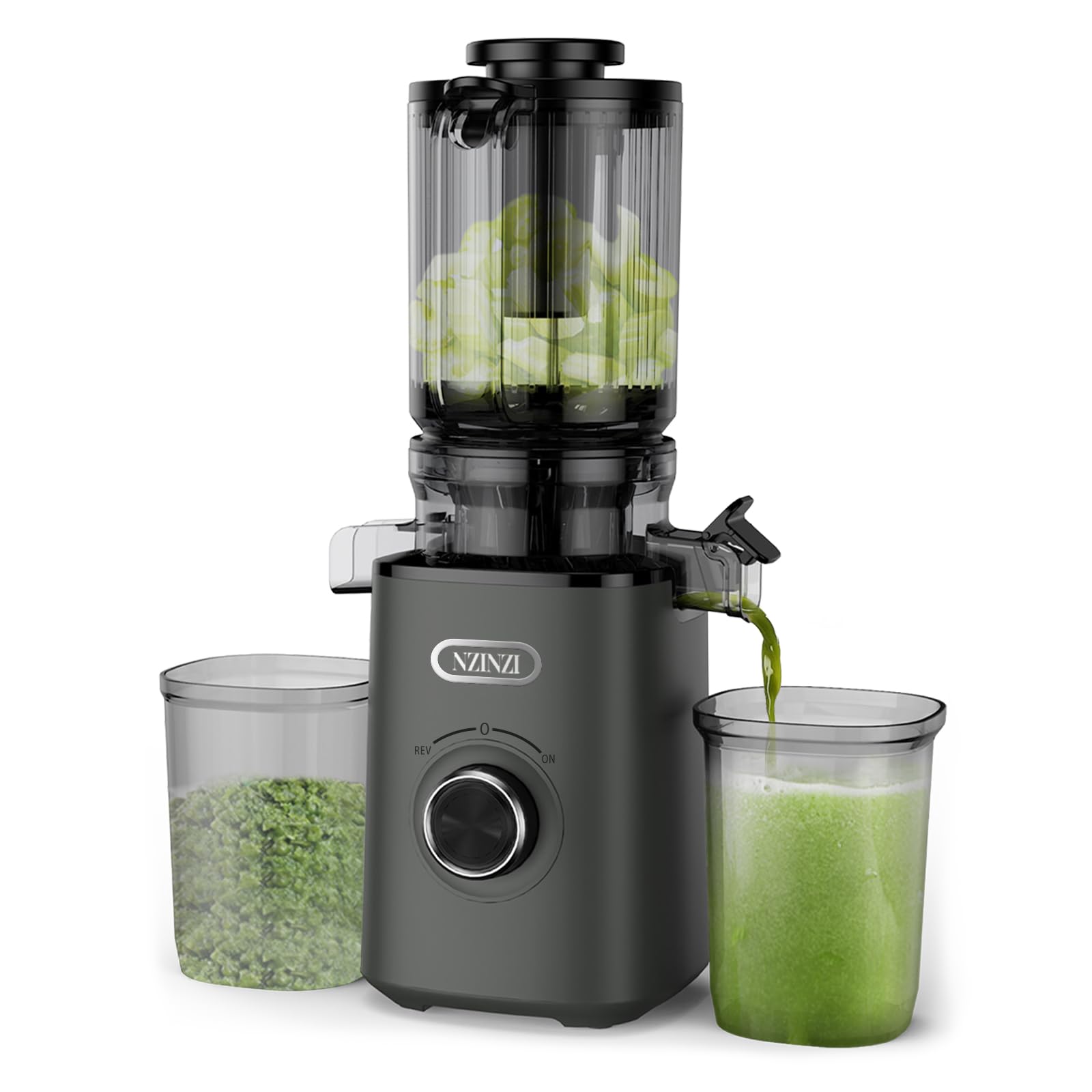 Cold Press Juicer Slow Juicer Machine Easy to Clean Self-Feeding Masticating Juicer with Large Feed Chute for Whole