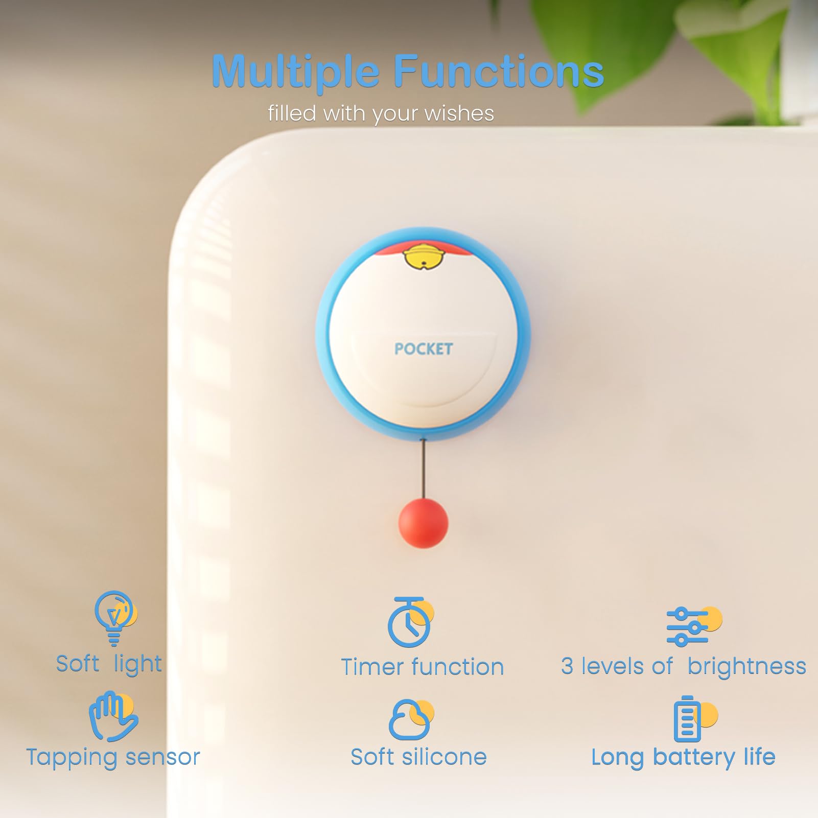Nachtlicht für Kinder, 3-stufige dimmbare Silikonlampe, wiederaufladbares Touch-LED-Licht für Kleinkinder, Baby, Stillen, Nachttisch und Kinderzimmer, Dekoration, Geschenke für Kinder