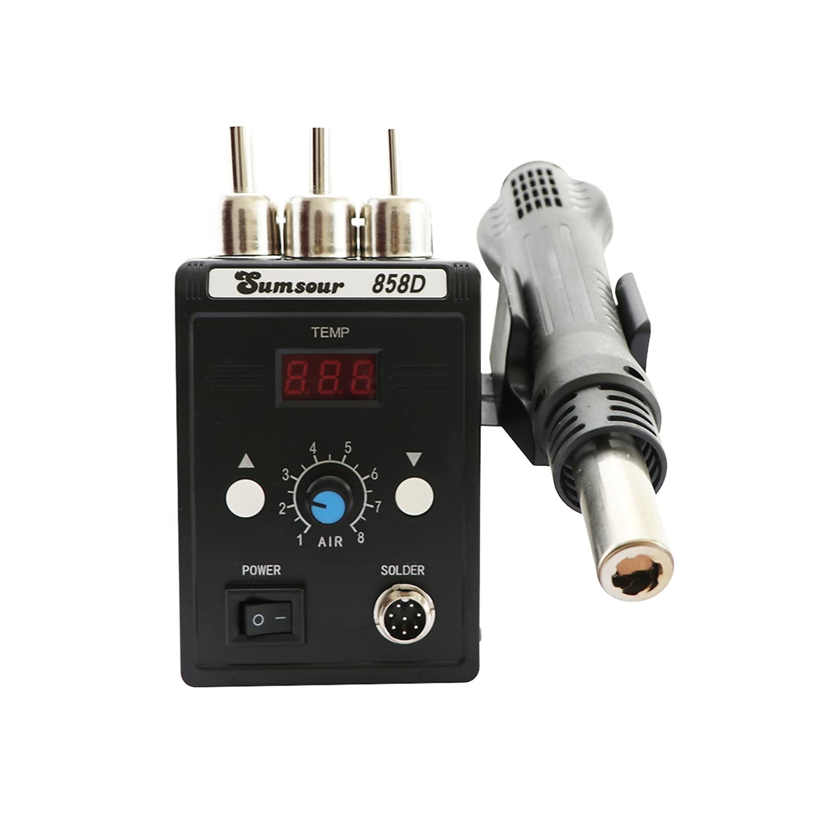 Stacja lutownicza, 858d stacja lutownicza 70 0W 110V / 220V Cyfrowy BGA SMD. Gorące powietrze Lutownia Lutownica Revorning Opetion Repailing Narzędzia