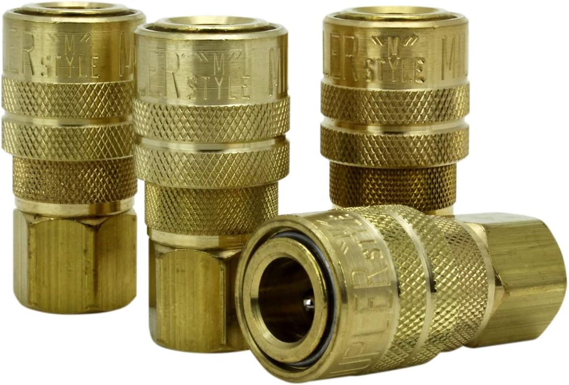 Milton Industrial Air Plug, MSTYLE, 1/4" MNPT, Air Compressor Fitting, Air Hose Quick Connect