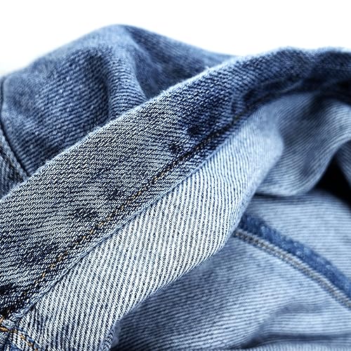 KIDSCOOL SPACE Boys Denim Jacket,Little Big Kids Simple Design Hooded Jean Coat3