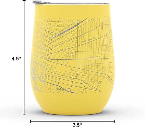Vista 80 de Well Told Lexington Kentucky Map - Vaso de vino aislado con grabado de mapa de Kentucky, taza de acero inoxidable grabada (12 onzas, verde domingo)