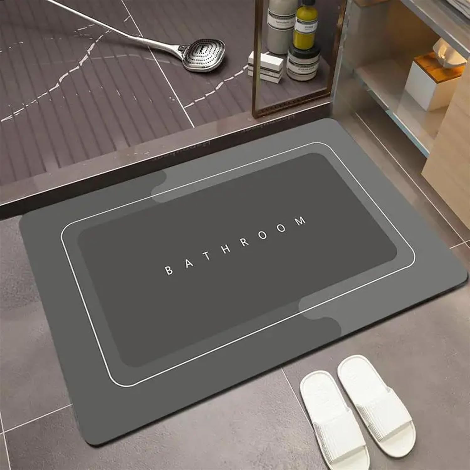 Tappetino antiscivolo super assorbente per bagno e vasca da bagno per cucina e soggiorno, 2 x 3 quadrati, decorazione per la casa