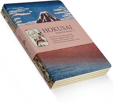 Retronote Hokusai 4l  Defter Seti 2, Mount Fuji Series I ,  izgisiz, 64 Sayfa, 14x21cm