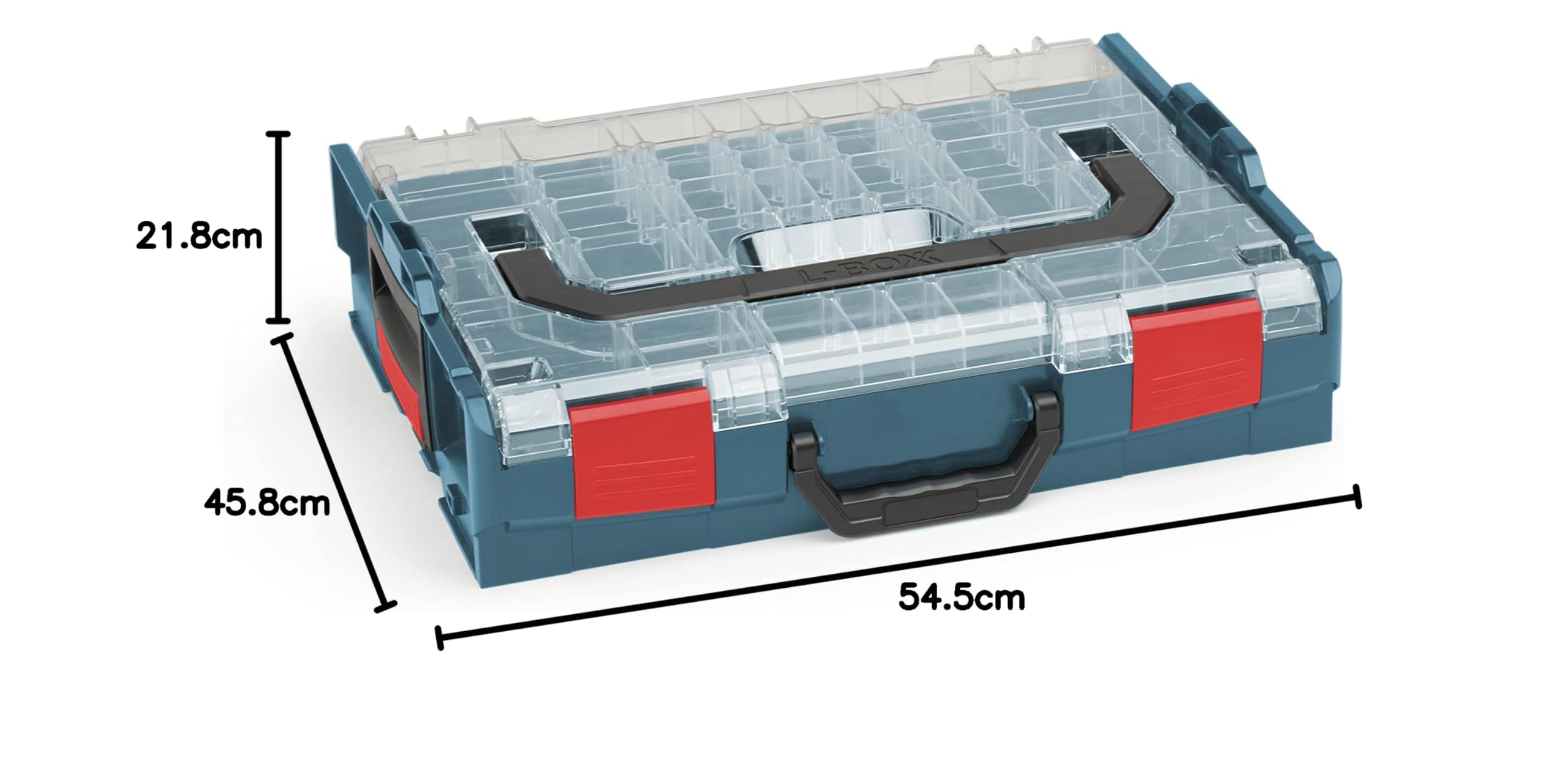 Bosch Sortimo L BOXX 102 Caja organizadora profesional azul tapa transparente con juego de cajas de inserción A3 | Cajas clasificadoras para piezas pequeñas | Sistema ideal de almacenamiento de piezas