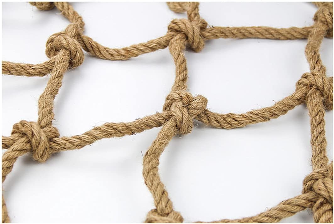 Cat Safety Net Balcony Pet Protective Netting Fall-proof Stairs Mesh Fence For Dog Puppy Window Anti-fall Stair Nets Rope Climbing Netparrot ToyHemp NetTraile(Size:1x1m(3.3x3.3ft),Color:Hemp rope net)