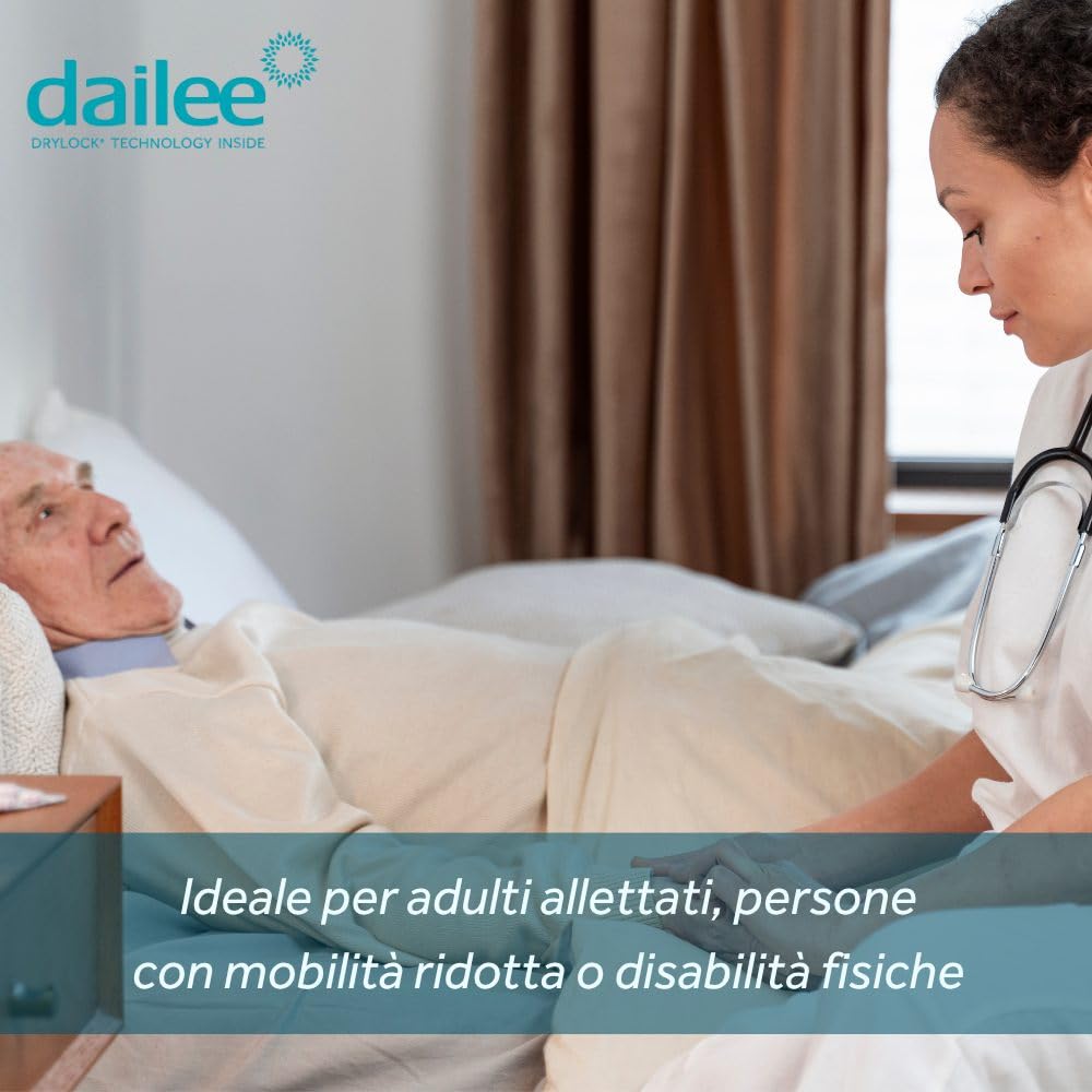 Dailee Salviette Umidificate Adulti - 520x Salviette Anziani XXL per Pulizia Corpo e Igiene Intima - Grandi, Umide, Soffici, Scaldabili in Microonde e Biodegradabili - 8 Confezioni da 65 Pezzi
