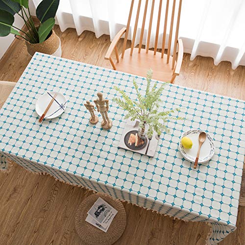 Nappe lin coton plaid salon de la maison table basse natte rectangulaire - 4
