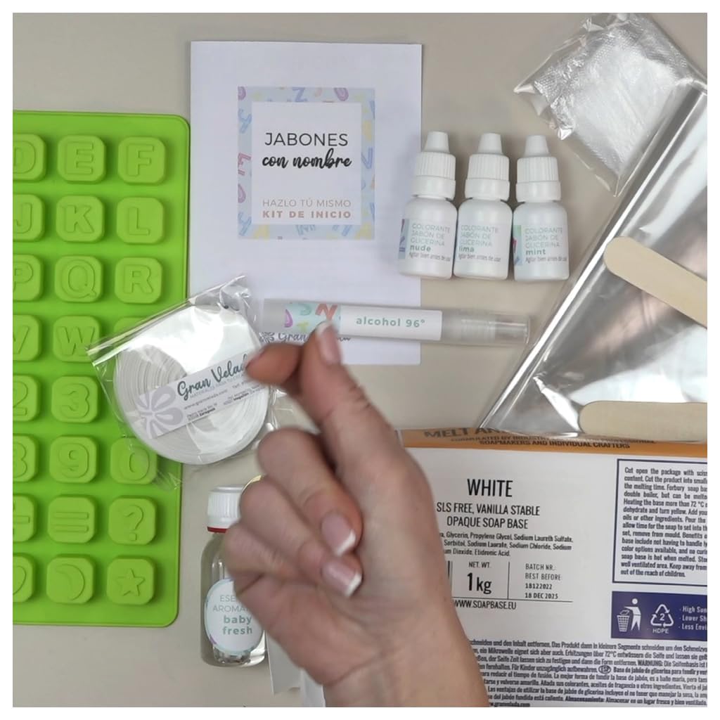 Kit para hacer jabones con nombre | Elabora jabones personalizados fácilmente