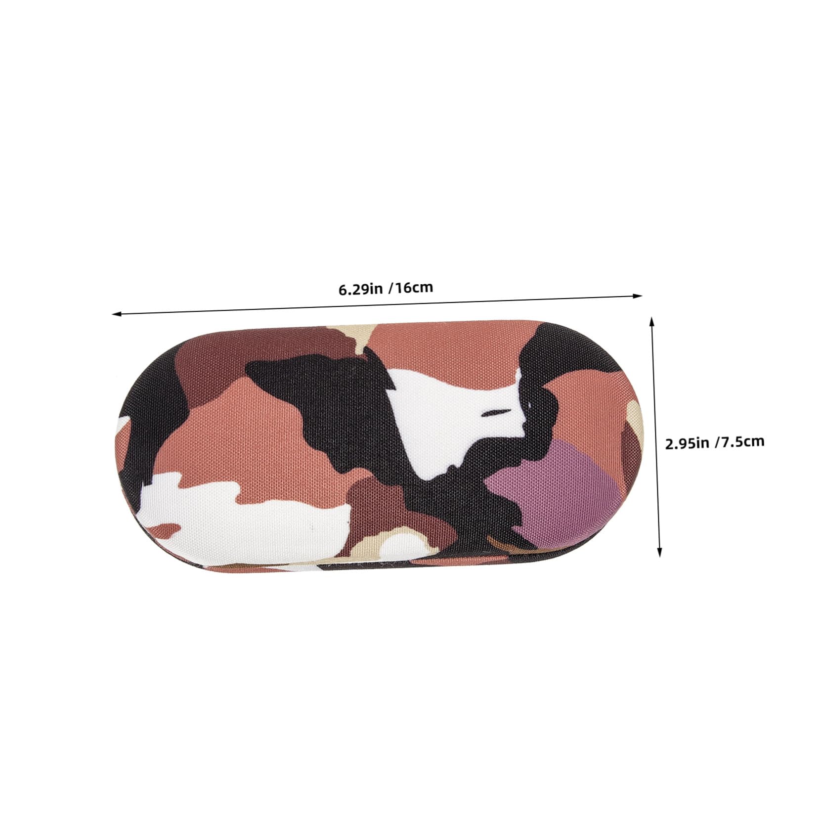 2 Ensembles Étui Lunettes Dur Rigide Double Face Camouflage Portable avec Miroir Intégré Boîte de Rangement Compacte pour Lunettes Protection Robuste pour Voyage Homme Femme
