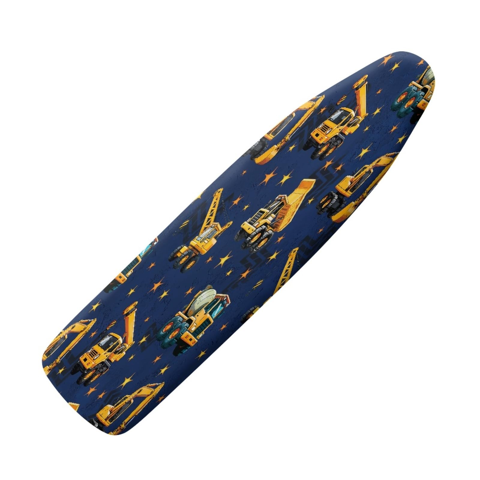 Ironing Board Covers 135 x 45 Yellow Star Bungee Elasticated with Padding, Resists Scorching and Easy Fit Mini & Portable Ironing Boards Cover