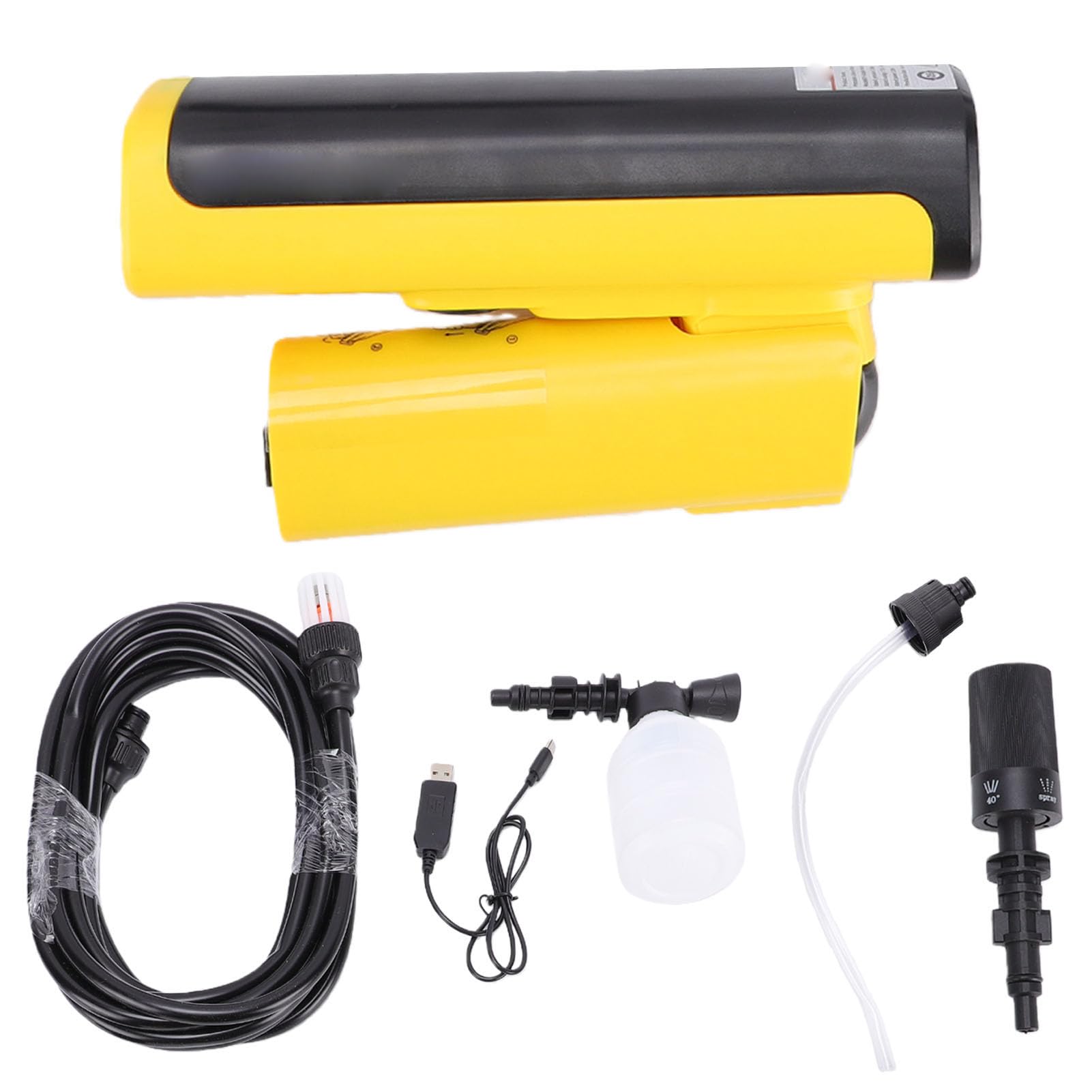 Keenso Lavadora a Presión Inalámbrica Plegable, Limpiador de Alta Presión, Portátil, 249PSI, para Acampar, Vehículos Recreativos y Uso Al Aire Libre, Boquilla 5 en 1