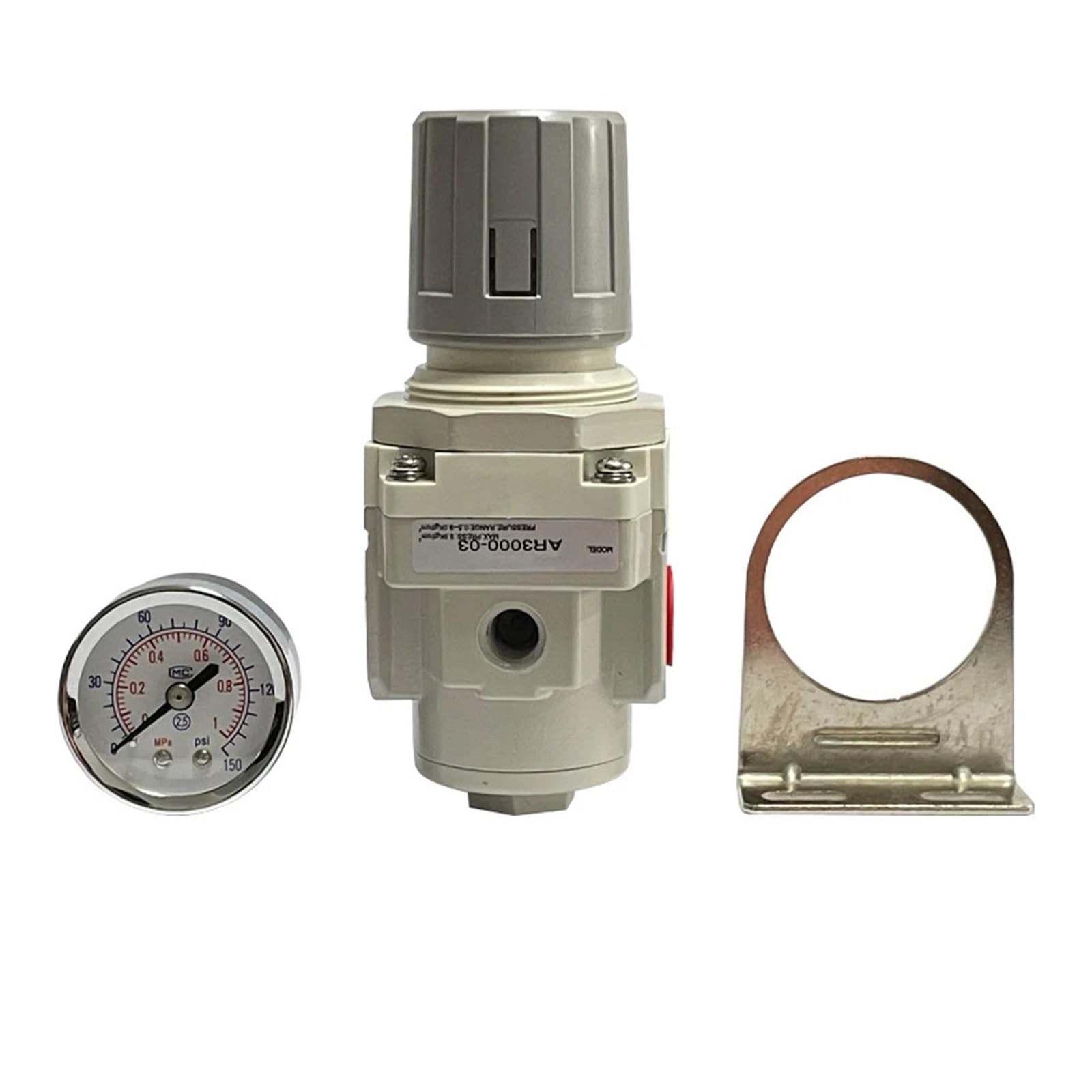 AR2000-02 AR3000-03 1/4 ''Regulator ciśnienia powietrza Kontrola Pompa sprężarki Urządzenie do uzdatniania gazu z regulowanym manometrem(AR3000-03 PC6-03)