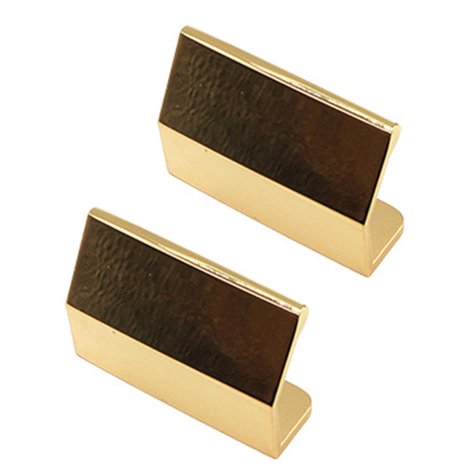 DSWZLQDXB 2 Pieces Drawer Handles Zinc Alloy Finger Edge Pull Hidden Closet Handle Furniture Cabinet Kitchen Knobs Door Levers for Cupboard Wardrobe (Bright Gold)