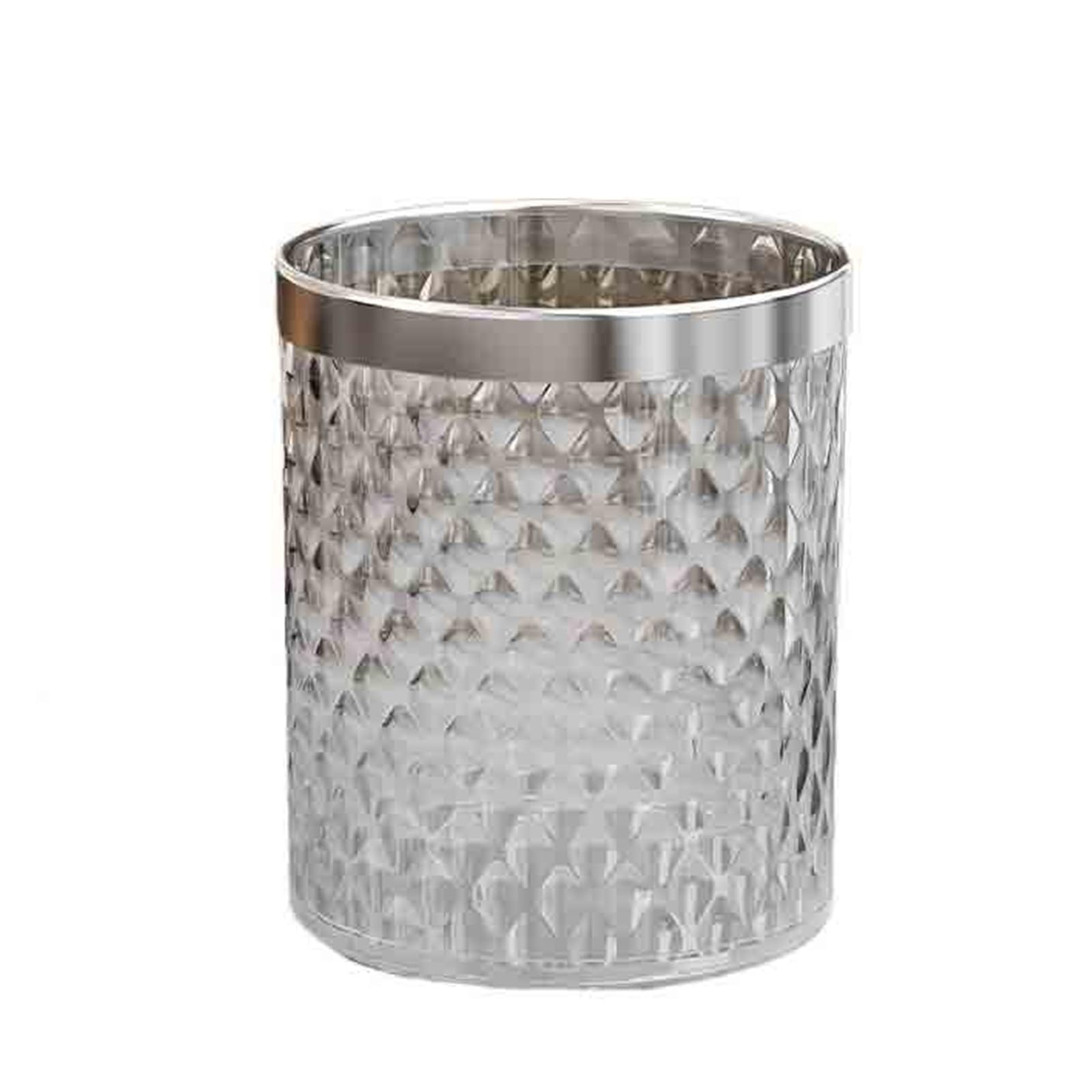 Garbage Bin Transparent and minimalist trash can with wave shaped design(Small)