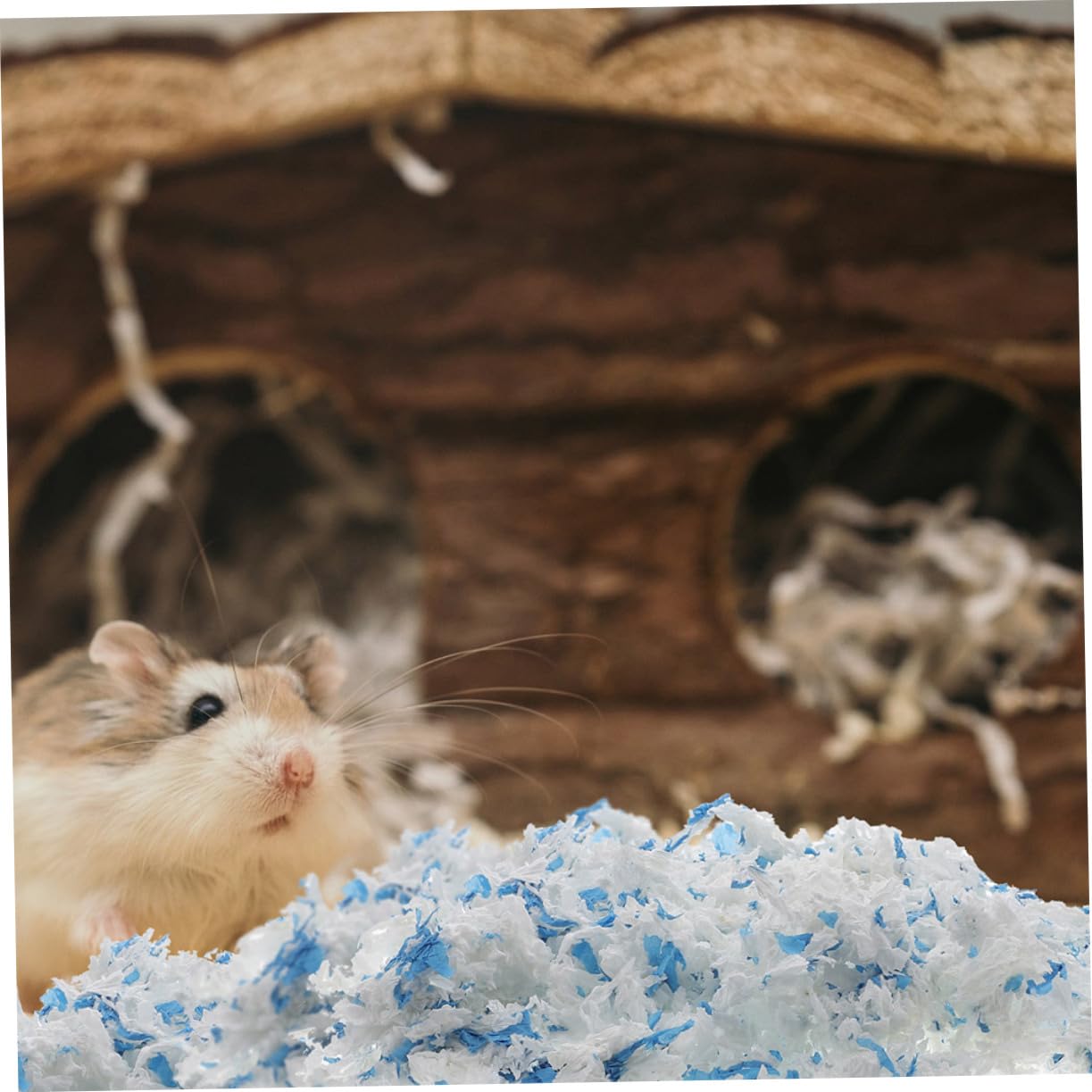 Papierstreu für Kleintiere Hamsterstreu Staubarm und Saugfähig 2 Beutel für Kleine Tiere im Käfig Käfigzubehör