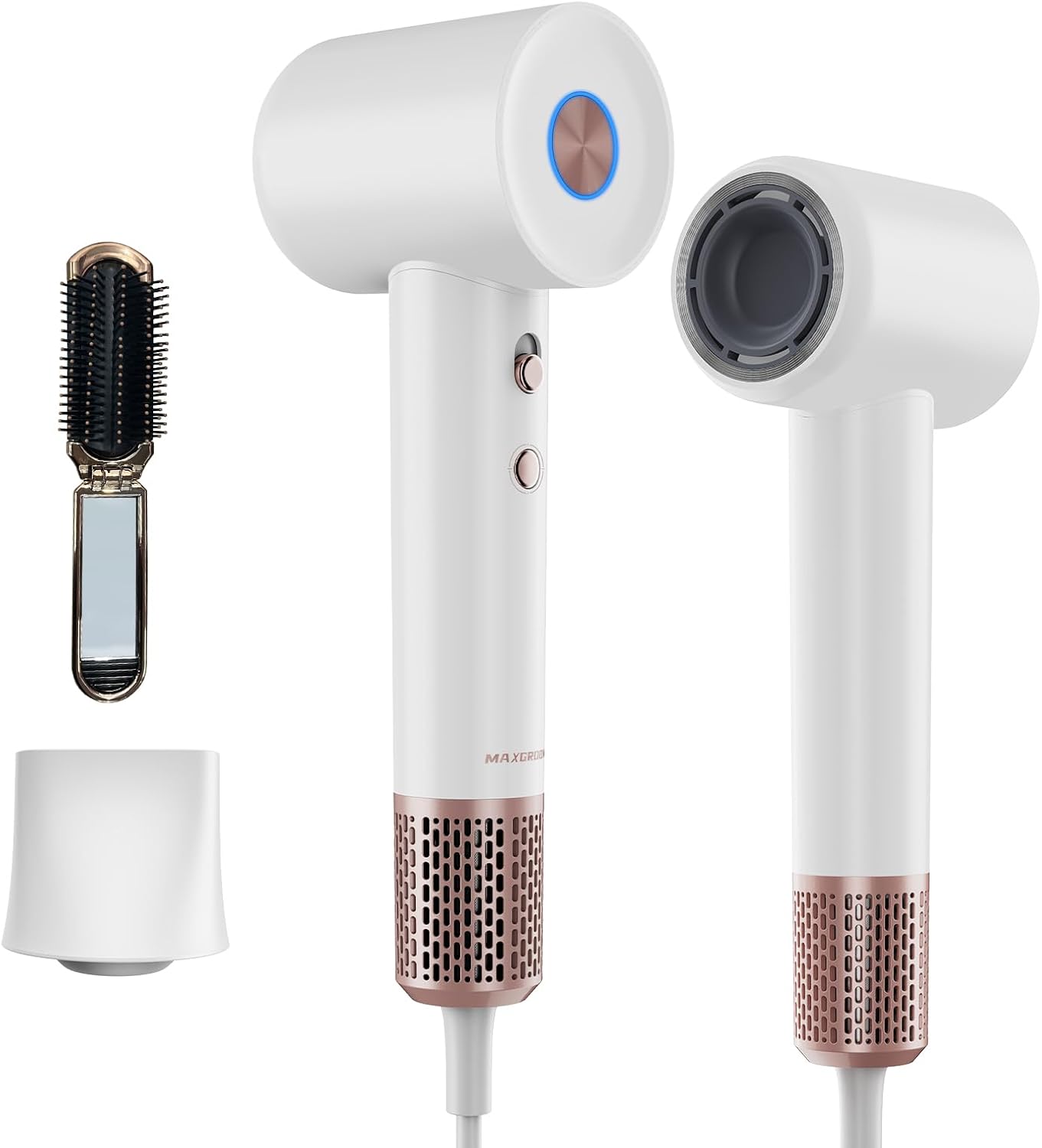 Hair Dryer, 110000 RPM High-Speed Brushless Motor Hair Dryer 1500W Negative Ionic Blow Dryer for Fast, Quiet Drying Low Noise Thermo-Control Professional Blow Dryer