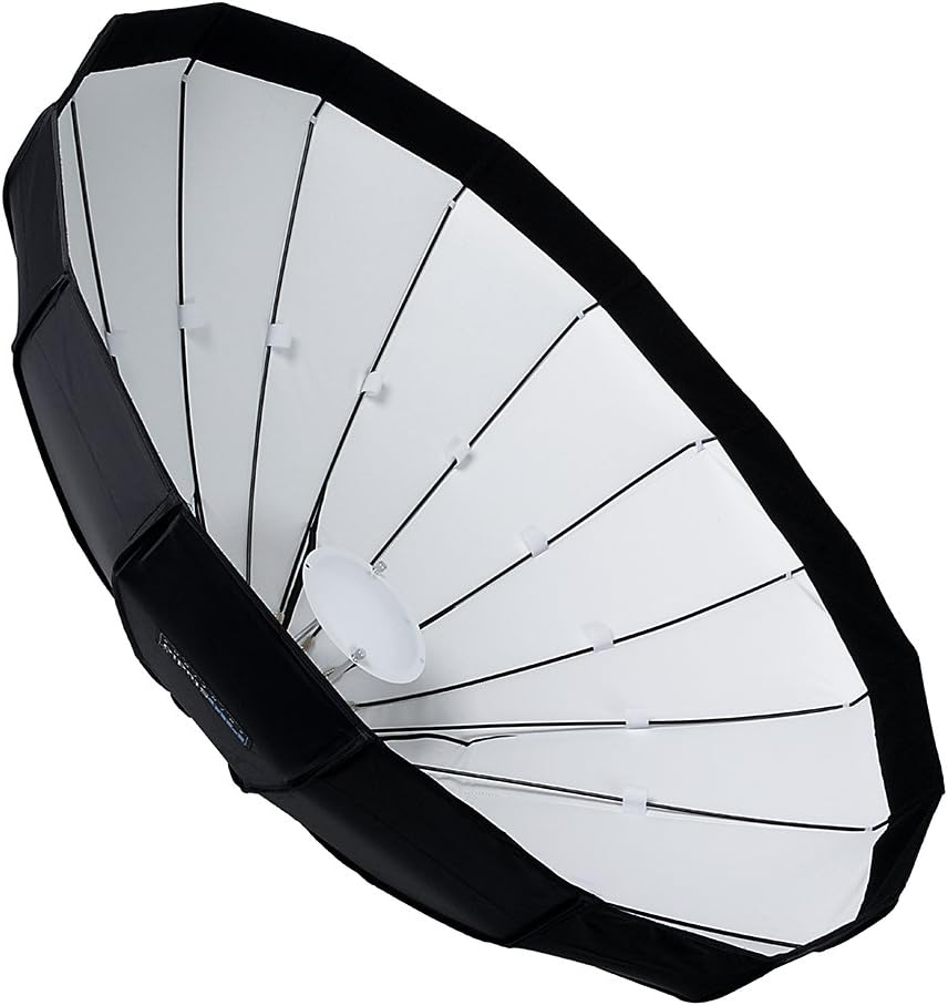 Pro Studio Solutions EZ-Pro 48in (120cm) Beauty Dish and Softbox Combination w/ Multiblitz P Speedring - Soft Collapsible Beauty Dish with Speedring for Bayonet Mountable Strobe, Flash and Monolights