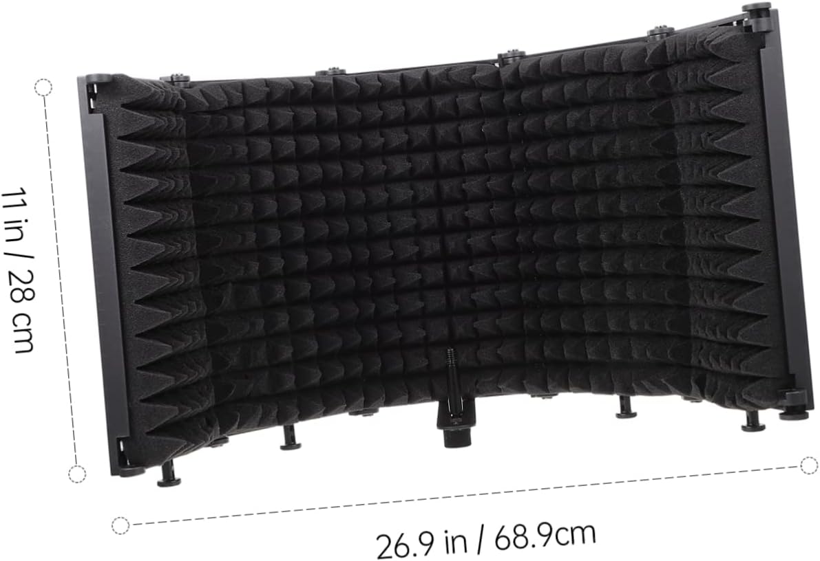 1set Sturdy Microphone Windshield Cover for Noise Reduction Easy to Install Recording Mic Filter for Desktop and Floor Stands Five-point Design to Prevent Saliva and Sound
